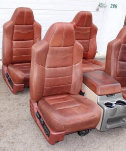 99-2010 FORD SD F250 F350 KING RANCH FRONT & REAR LEATHER BUCKETS SEAT CONSOLE