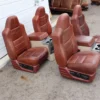 99-2010 FORD SD F250 F350 KING RANCH FRONT & REAR LEATHER BUCKETS SEAT CONSOLE - Image 3
