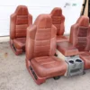 99-2010 FORD SD F250 F350 KING RANCH FRONT & REAR LEATHER BUCKETS SEAT CONSOLE - Image 4