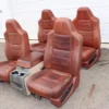 99-2010 FORD SD F250 F350 KING RANCH FRONT & REAR LEATHER BUCKETS SEAT CONSOLE - Image 5