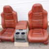 99-2010 FORD SD F250 F350 KING RANCH REAR LEATHER BUCKETS SEATS & CONSOLE WMOUNT - Image 4
