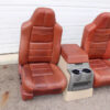 99-2010 FORD SD F250 F350 KING RANCH REAR LEATHER BUCKETS SEATS & CONSOLE WMOUNT - Image 6