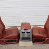 99-2010 FORD SD F250 F350 KING RANCH REAR LEATHER BUCKETS SEATS & CONSOLE WMOUNT - Image 13