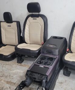 2017–2022 Ford F-250 F-350 Super Duty Limited Crew Cab Black & Gray Leather Front & Rear Seats (OEM)