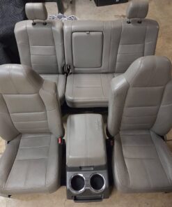 2008–2010 Ford F250 F350 Lariat Crew Cab Leather Seats w/ Jump Seat – Stone Gray OEM Interior Upgrade