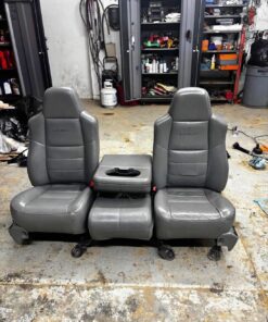1999–2010 Ford F250/F350 Lariat Crew Cab Leather Front Seats – OEM Style Super Duty Seat Upgrade