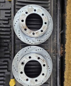 8x170 Lug Pattern Ford Super Duty Drilled & Slotted Rear Rotors | Heavy Duty Performance Brake Upgrade