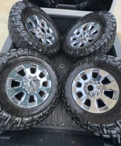 20” 2023 Ford F250 Chrome King Ranch Built-In Cap OEM Wheels & 38x13.50R20LT Nitto Trail Grappler M/T Tires