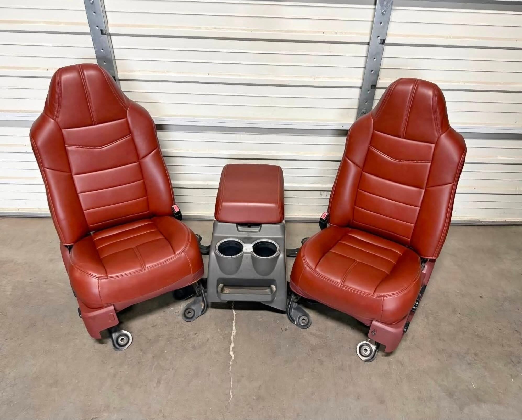 1999-2010 Ford F250 F350 F450 Super Duty King Ranch Front Seats & Center Console – OEM Luxury Interior Upgrade