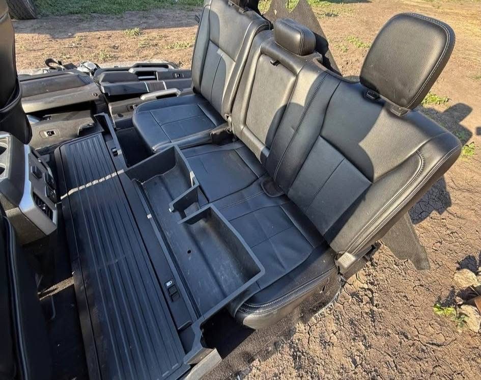 2017-2022 Ford F250 F350 F450 Super Duty Full Black Leather Interior Conversion Package - Image 8