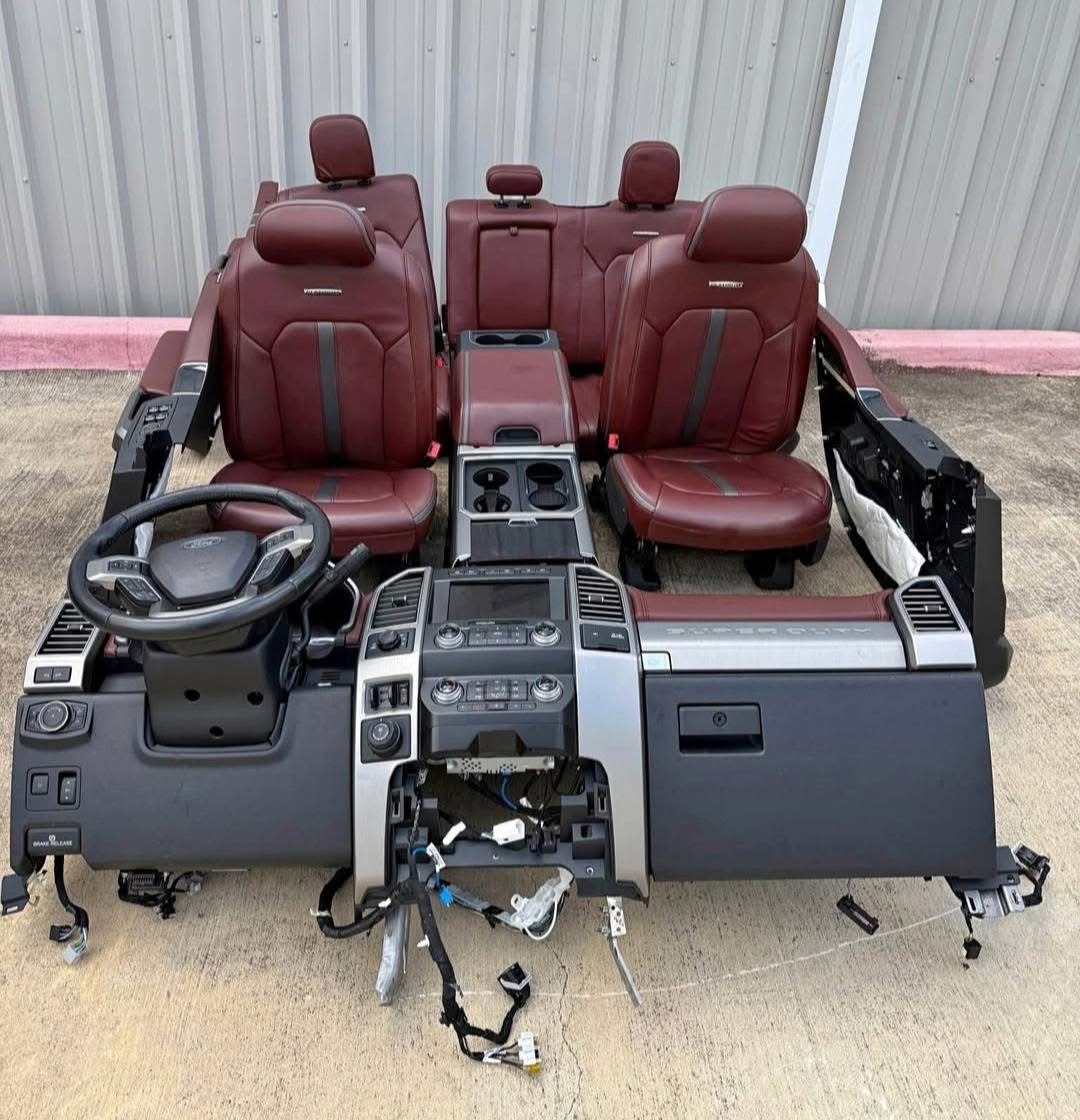 2017-2022 Ford F250 F350 F450 F550 Platinum Full Red Interior | Dark Marsala Platinum Complete Interior Package