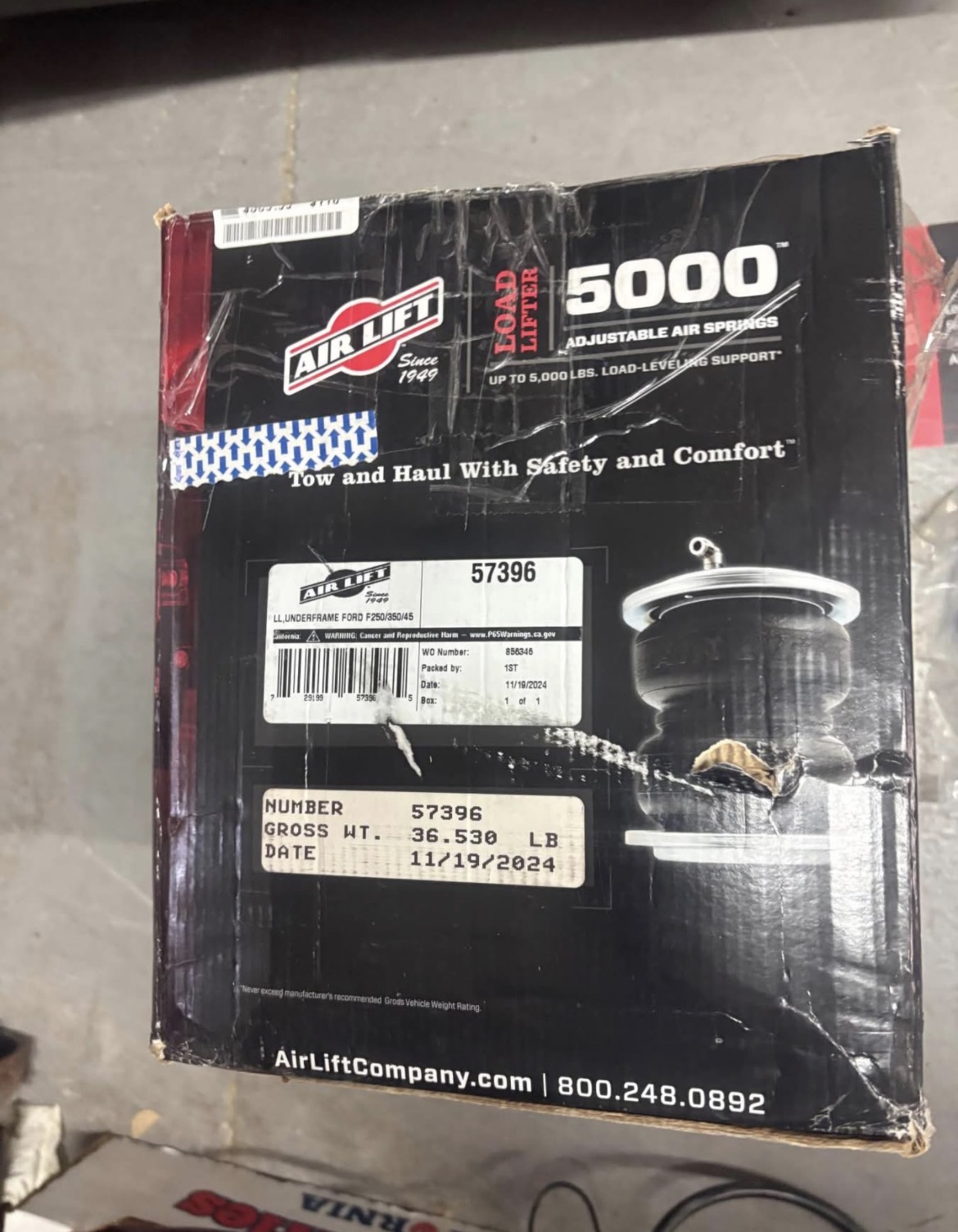 2011–2016 Ford F-250 F-350 F-450 Super Duty Rear 5,000 lb Air Spring Kit Complete | OEM-Style Rear Air Bag Suspension Kit - Image 5