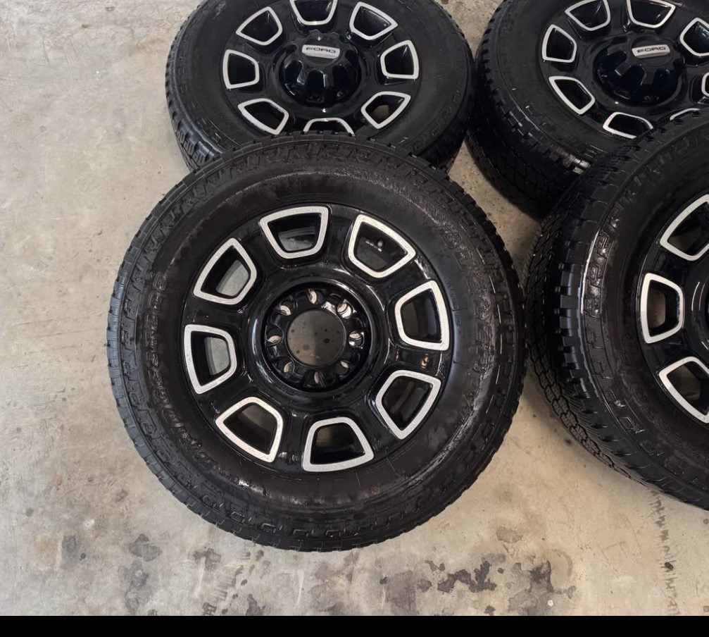 2017–2026 Ford F-250 F-350 Platinum Stock Wheels & Tires | Genuine OEM Factory Wheel and Tire Set - Image 2