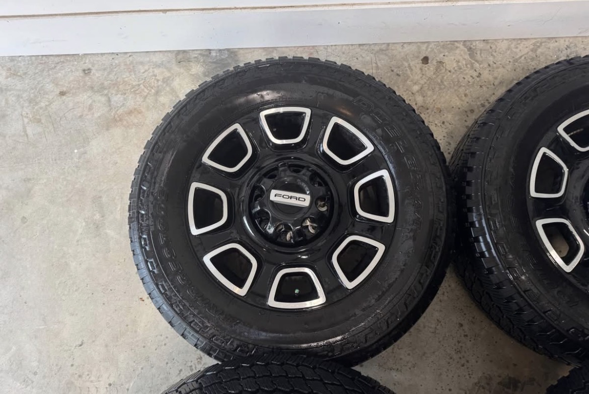 2017–2026 Ford F-250 F-350 Platinum Stock Wheels & Tires | Genuine OEM Factory Wheel and Tire Set - Image 4