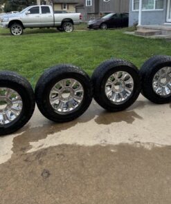 2017–2022 Ford F-250 18-Inch Alloy OEM Factory Wheels with Goodyear Wrangler All-Terrain Tires