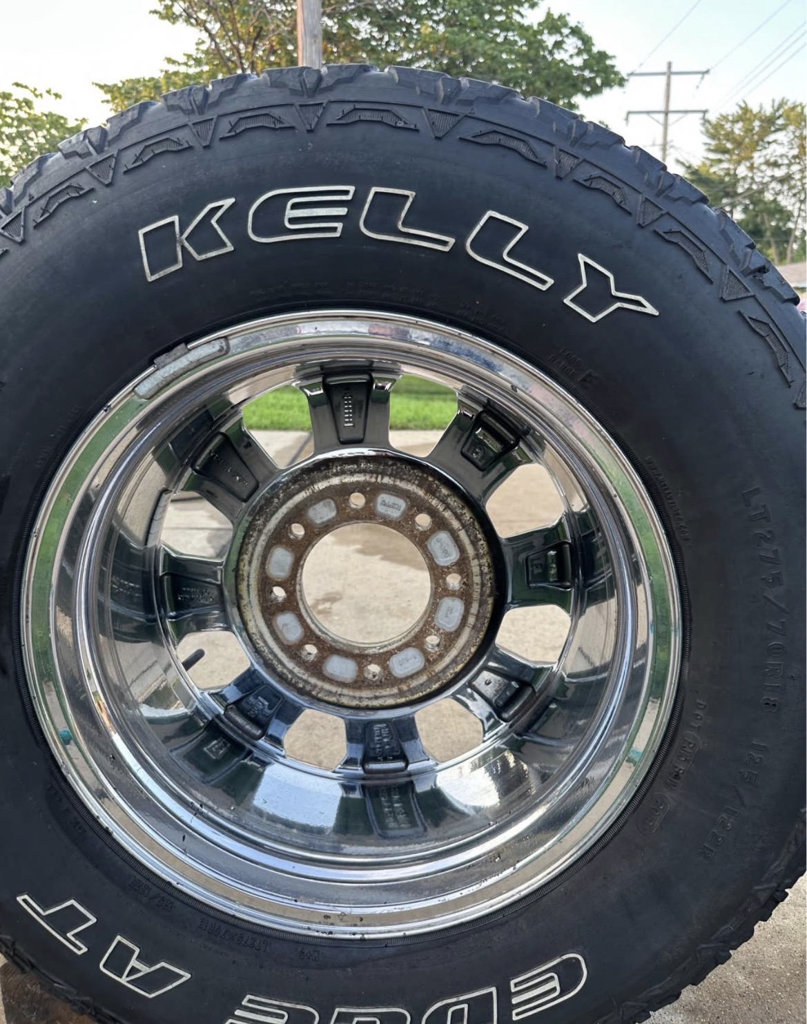 2017–2022 Ford F-250 18-Inch Alloy OEM Factory Wheels with Goodyear Wrangler All-Terrain Tires - Image 6