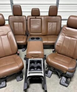 1999–2016 Ford F-250 F-350 F-450 Super Duty Pecan Platinum Crew Cab Seats & Center Console